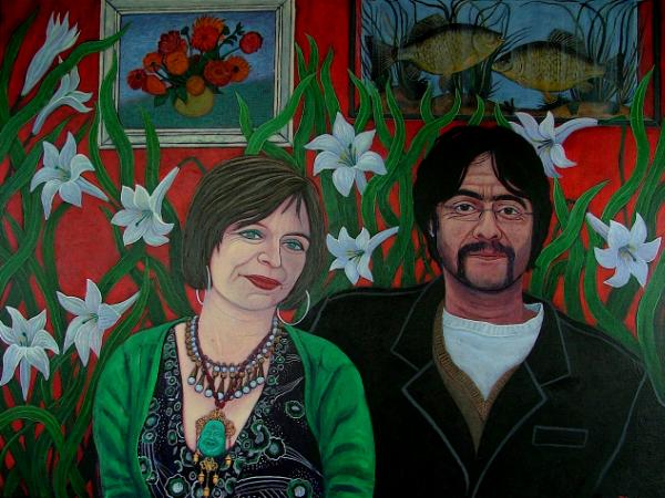 CATH & PETE ACRYLIC ON CANVAS 40"X 30"