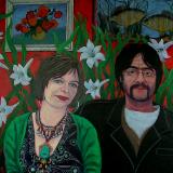 CATH & PETE ACRYLIC ON CANVAS 40"X 30"