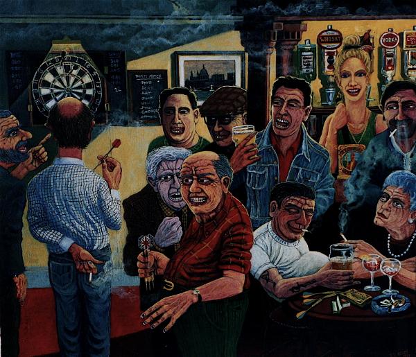 THE DARTS MATCH  43X40CM